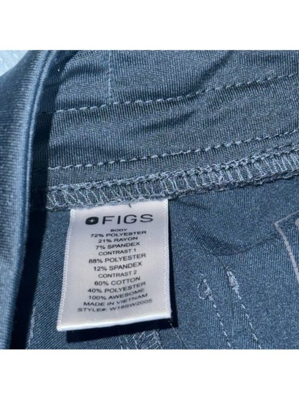 Figs Technical Collection Jogger Scrub Pants XXS Navy Blue Polyester Blend Elast - Picture 3 of 11